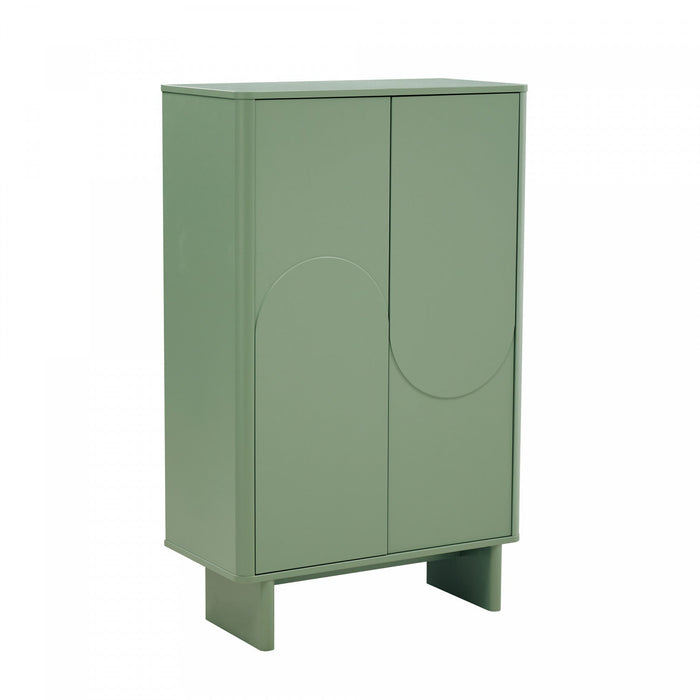 Ella Modern 32\" Accent Cabinet in Sage Green 