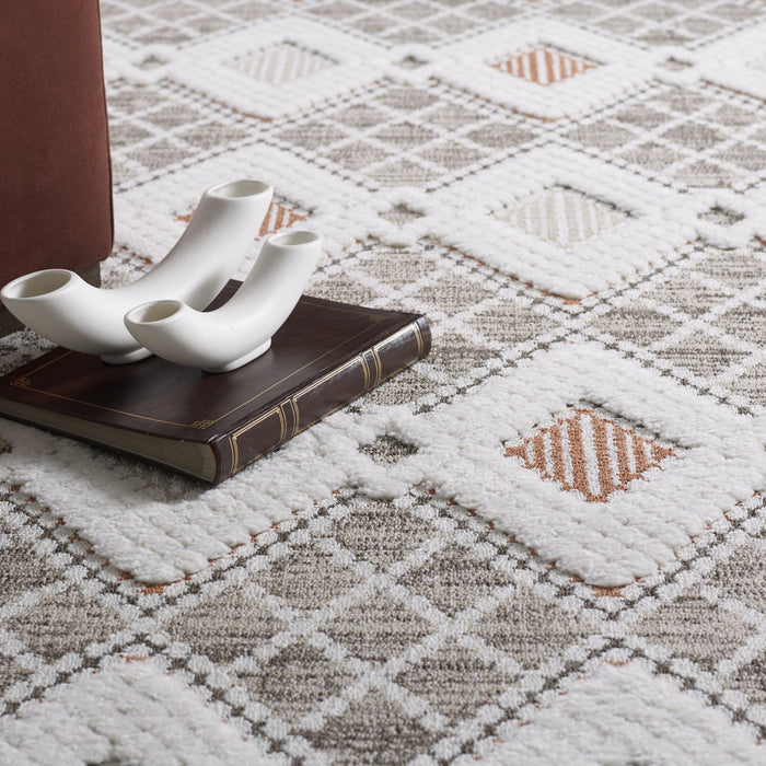 Quinto Twinkle Orange Shag Area Rug - 5'7\" x 7'3\"