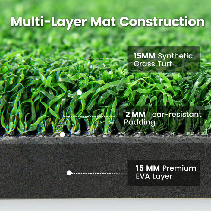 Costway 5 X 4 Ft Golf Hitting Mat Artificial Indoor Outdoor Turf Golf Training Mat 32 Mm