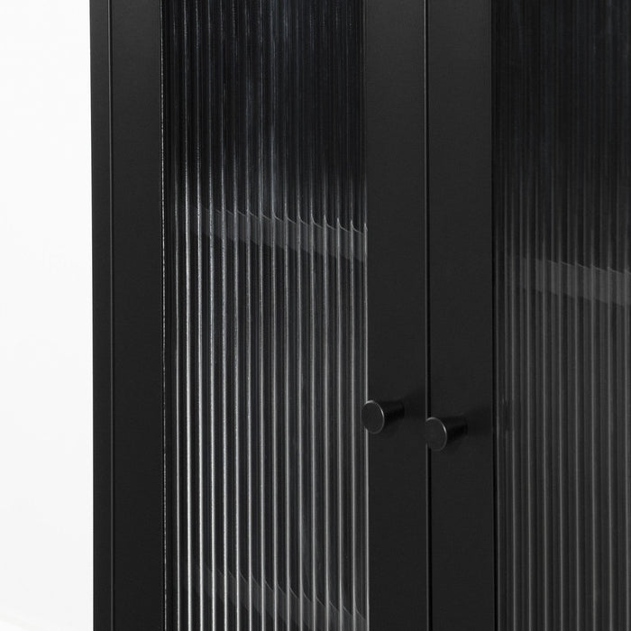Kodali Glass Door Accent Cabinet - Black