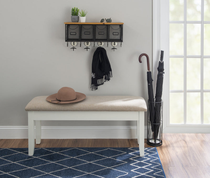 Jane Fabric Storage Dining Bench - Brown