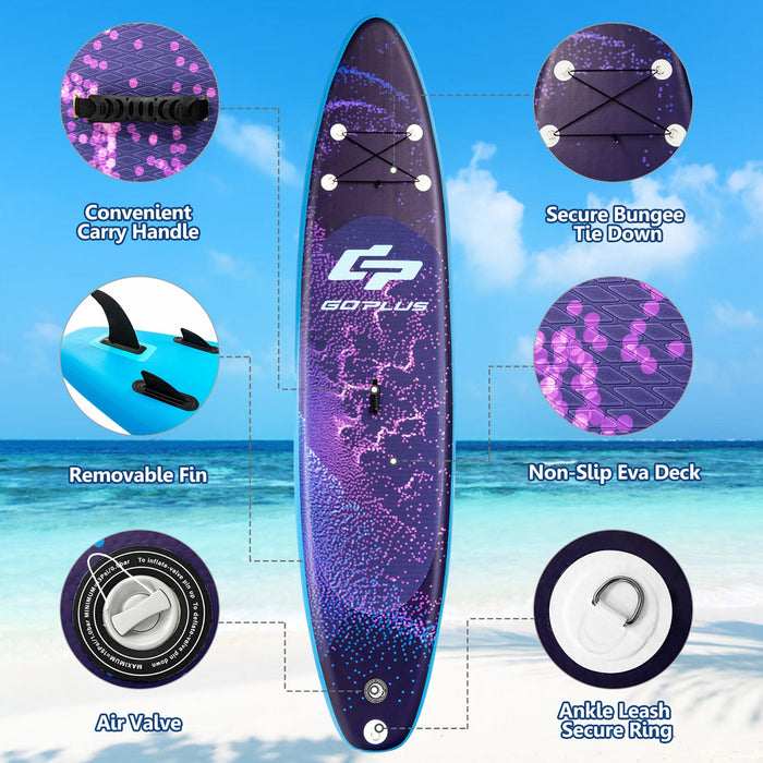 Goplus 11' Inflatable Stand Up Paddle Board Surfboard W/bag Aluminum Paddle Pump