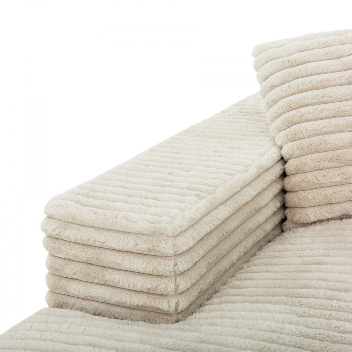 Sealy 68\" Snug Foam Chaise Lounger - Beige 