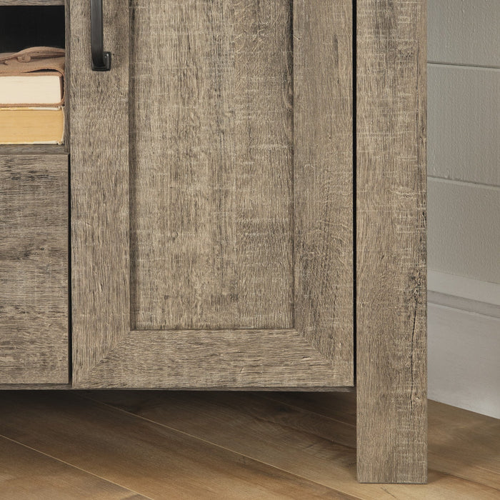 Lionel Corner Tv Stand, For Tvs Up To 48 Inches - Weathered Oak 