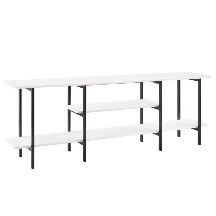 Celine Contemporary Modern 71\" Console Table in White (3-Shelf) 