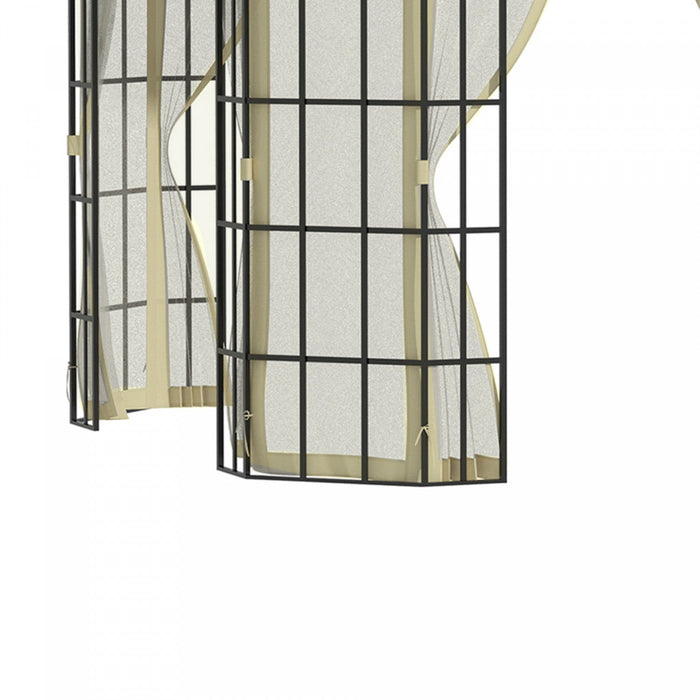 Outsunny 12' X 10' Steel Frame Patio Gazebo Outdoor Canopy Shelter With Double Vented Roof, Mosquito