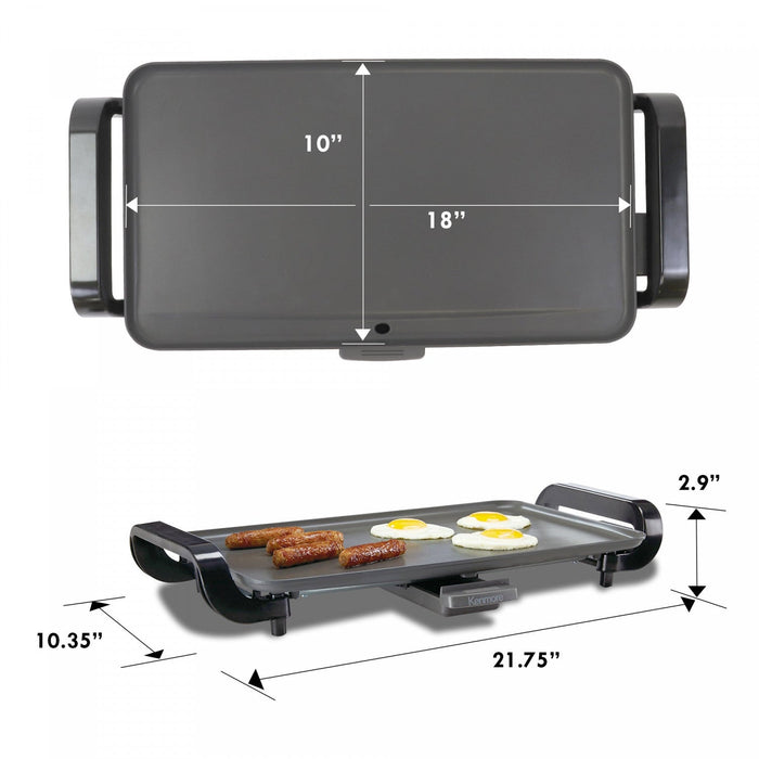 Kenmore 10\"x 18\" Non-Stick Electric Griddle Grey - KKNSEGGrey