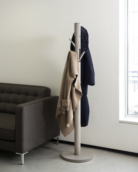 Umbra Modern Wood Flapper Coat Rack - Grey