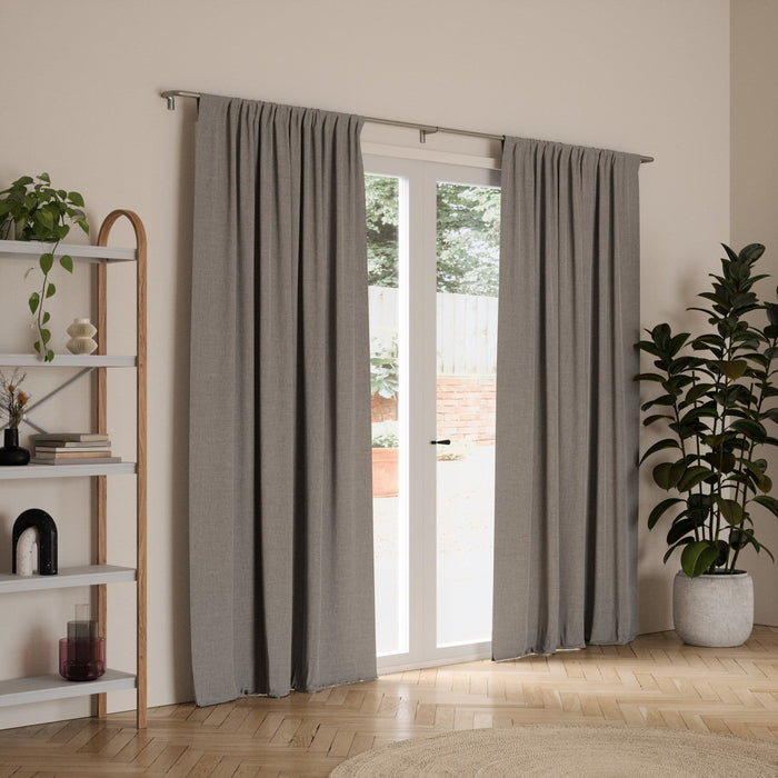 Umbra Twilight Matte Nickel Expandable Blackout 3/4\" Curtain Rod - 66\"-144\" 