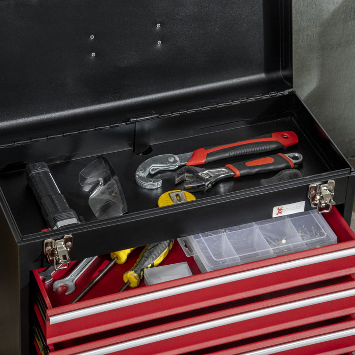 Durhand Metal Tool Box Portable Tool Chest Organizer With Drawers