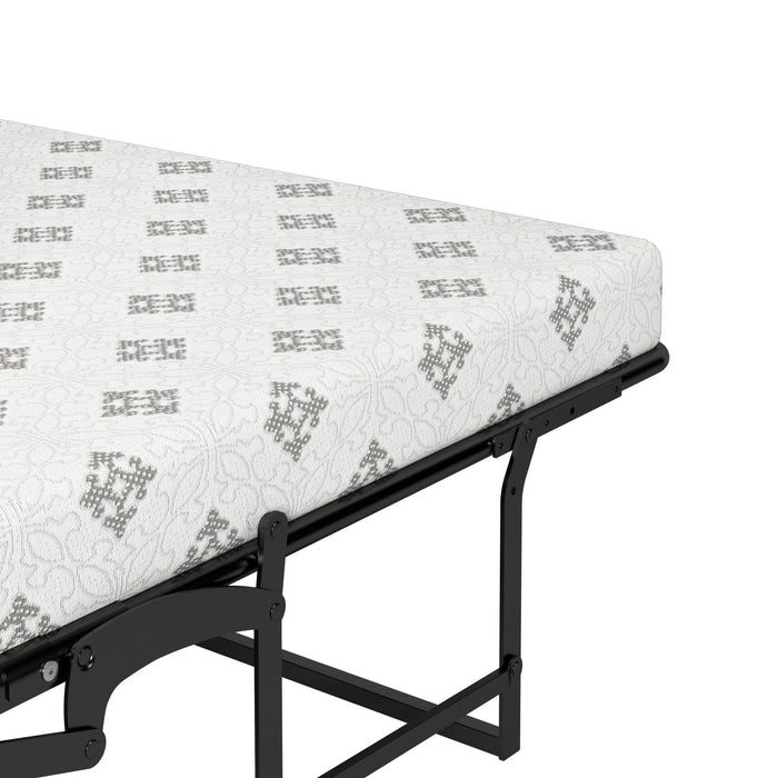 Bestar Pur 75 W Queen Cabinet Bed with Mattress - White