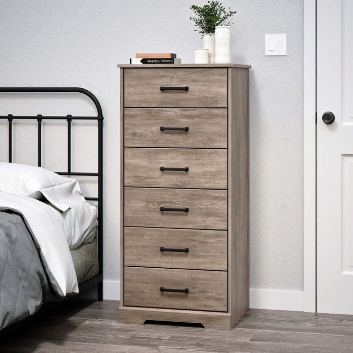 Prepac Rustic Ridge  23.75\" 6-Drawer Chest - Brown