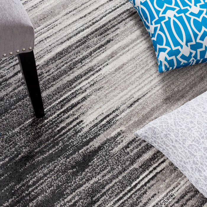 Lav Grey Waves 3x5 Area Rug
