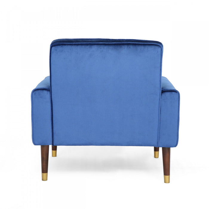 Henley Modern Accent Seating Arm Chair With Tufted Back,polyester Upholstery,blue Accent Chair 