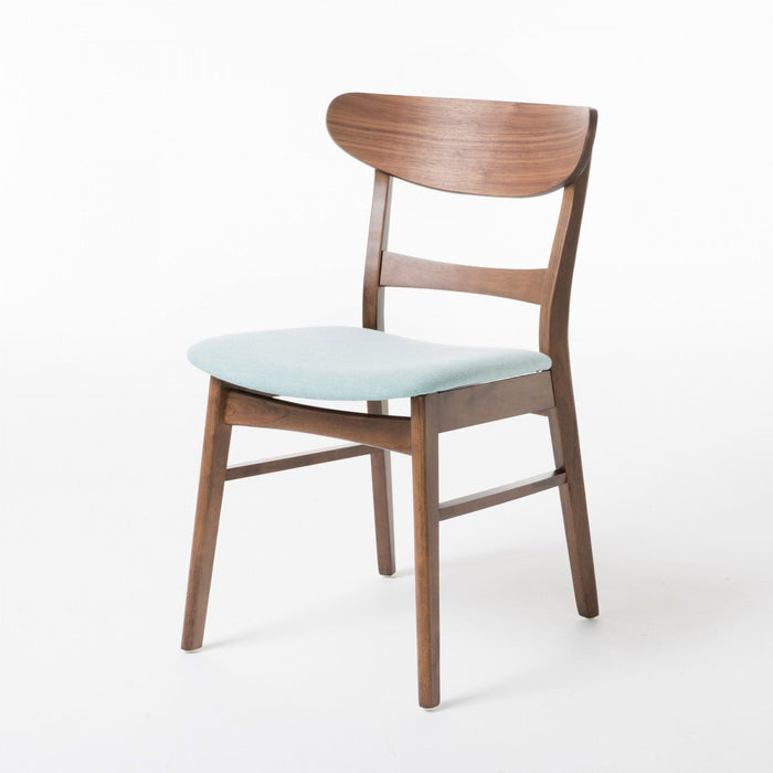 Katte 2 Piece Dining Chair Set With Cushioned Seat And Solid Rubberwood Frame,mint 