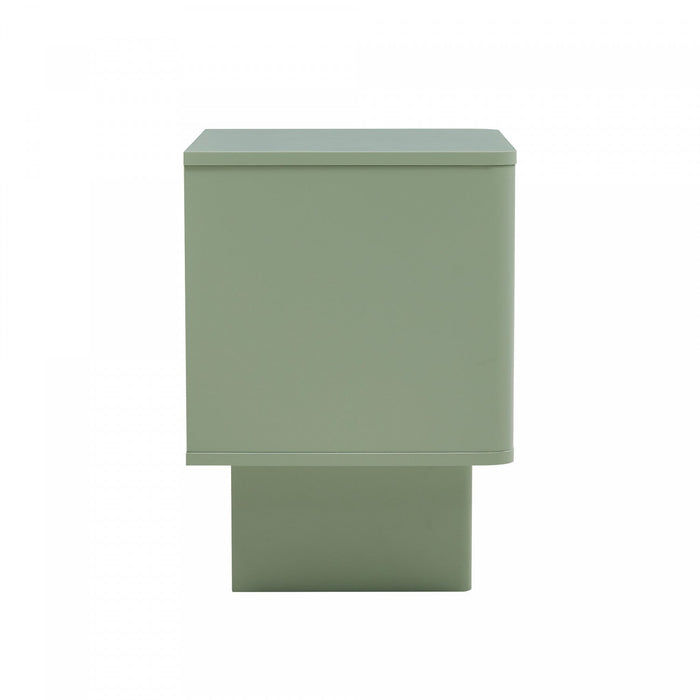 Ella Modern 20\" Nightstand in Sage Green (1-Drawer) - Set of 2 