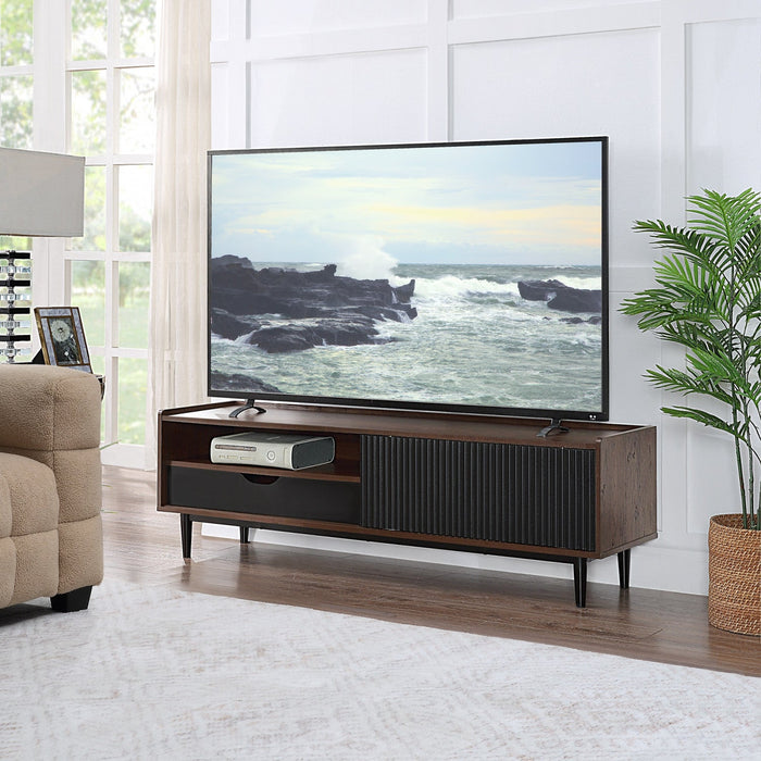 Duane Mid-Century Modern 4-Piece Living Room Set in Black 