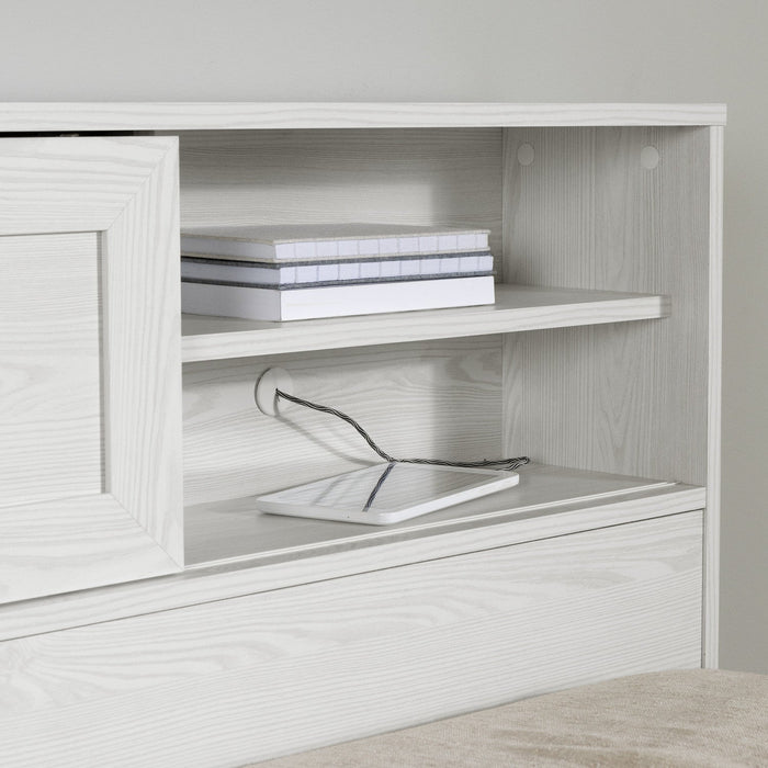Hazen Bookcase Headboard - White Pine