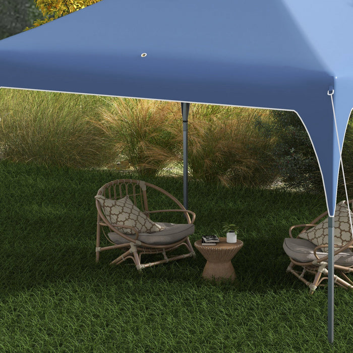 Outsunny 10'x10' Pop Up Canopy, Easy Set Up Party Tent With 2 Tier Vented Roof And Carrying Bag For 