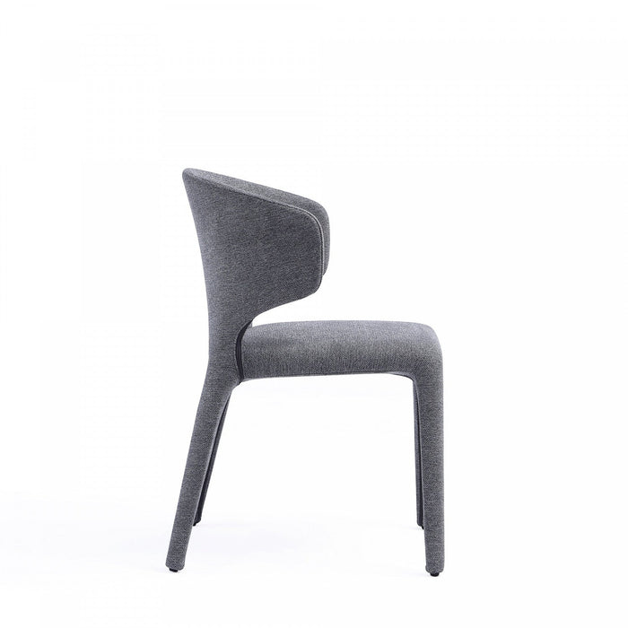 Conrad Mid-Century Modern Upholstered Dining Chair in Gray - Set of 4 