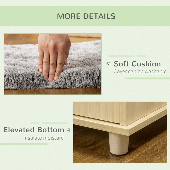 Pawhut Cat Litter Box Enclosure With Soft Cushion, Indoor Cat Washroom Storage Bench End Table With 