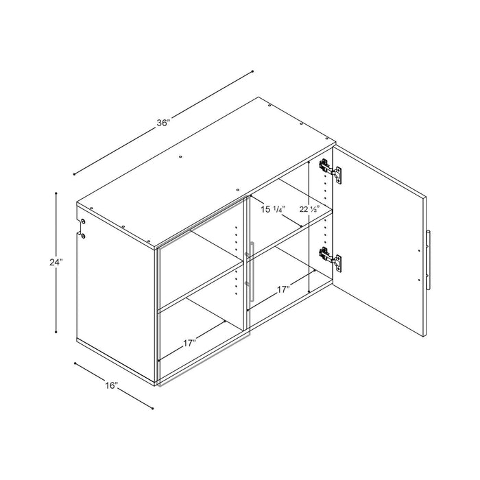 Hangups 36\" Upper Storage Cabinet - Black