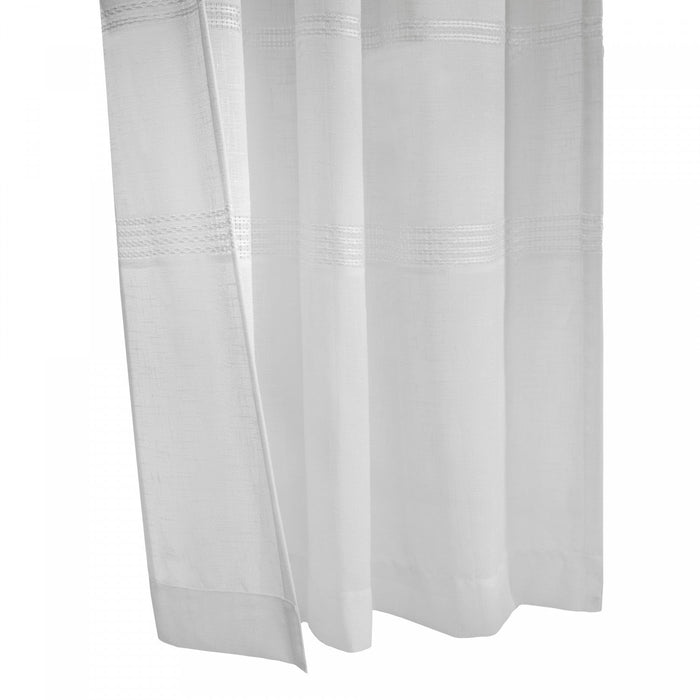 Habitat Alicante White Sheer Dual Header Curtain Panel - 52 x 63