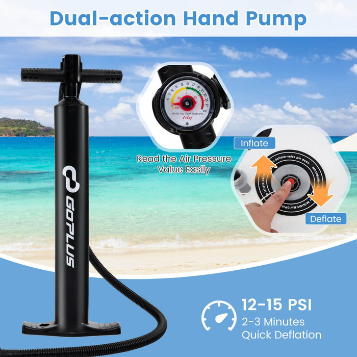 Goplus Small Inflatable Sup Board, Portable Paddle Board With 5d Rings Stand Up Paddle Board For Youth & Adult Blue