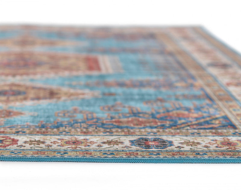 Tracy Traditional 6'0\" x 9'0\" Area Rug in Blue Indoor Area Rug 
