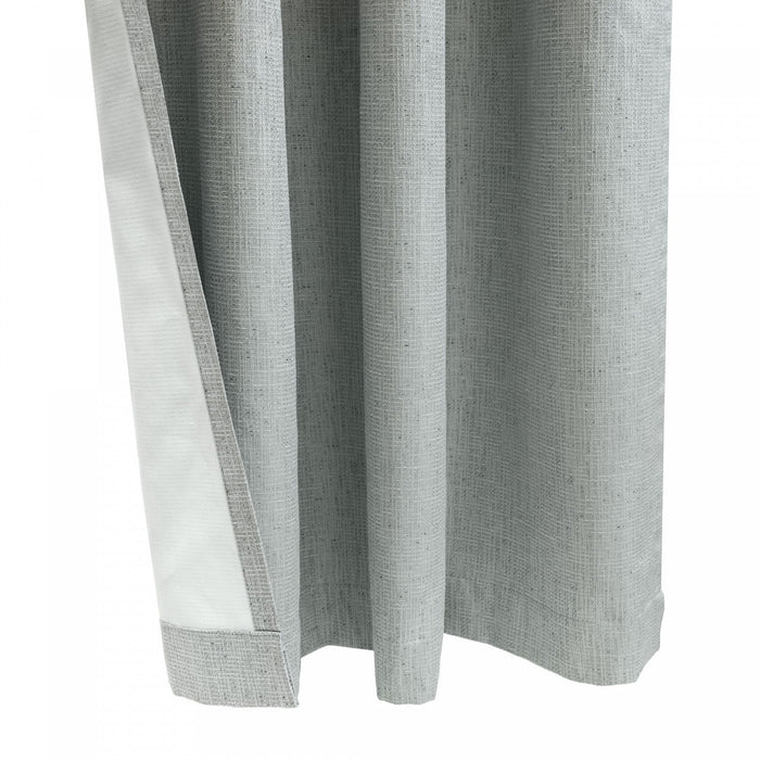 Thermaplus Denver Silver Blackout Dual Header Curtain Panel - 52 x 108