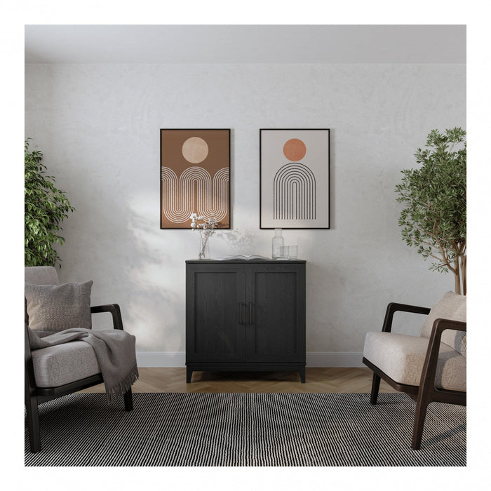 Modulr 1 Adjustable Shelf Accent Cabinet - Black Oak 