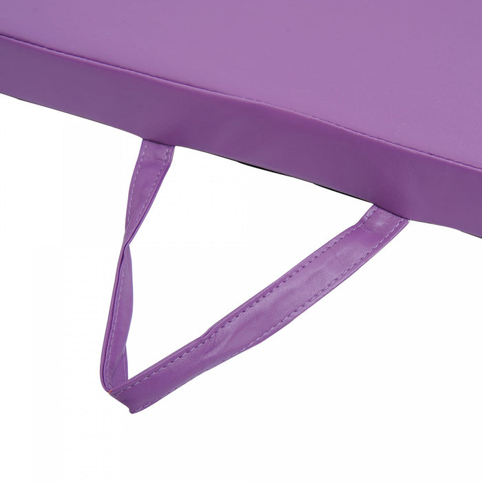 Soozier 4'x10'x2\" Folding Gymnastics Tumbling Mat, Exercise Mat With Carrying Handles For Yoga, Mma,