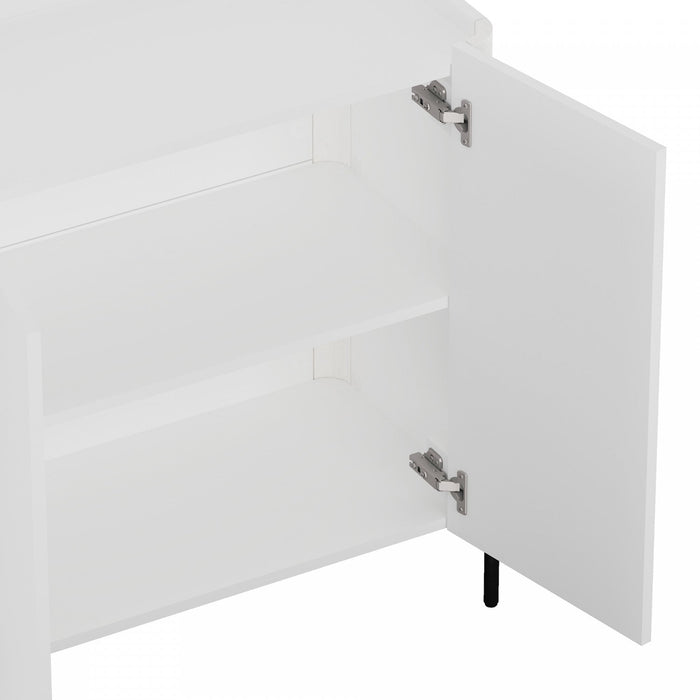 Abbey Modern 2-Piece Buffet and Accent Cabinet in White 