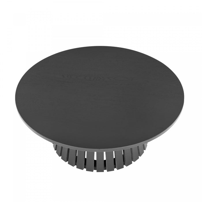 Layla Scandinavian Modern 2-Piece Coffee Table & End Table Set in Black Coffee Table Set 