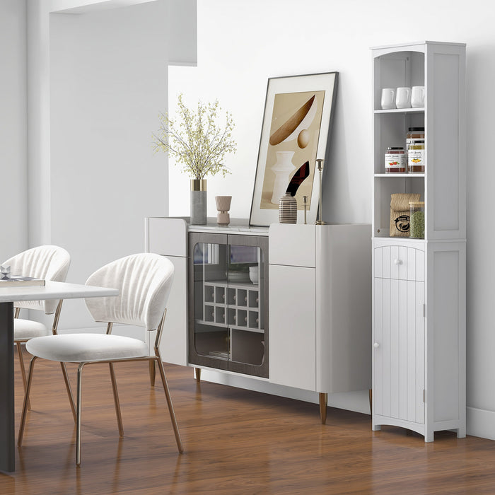 Homcom Bathroom Storage Cabinet With 3-tier Shelves