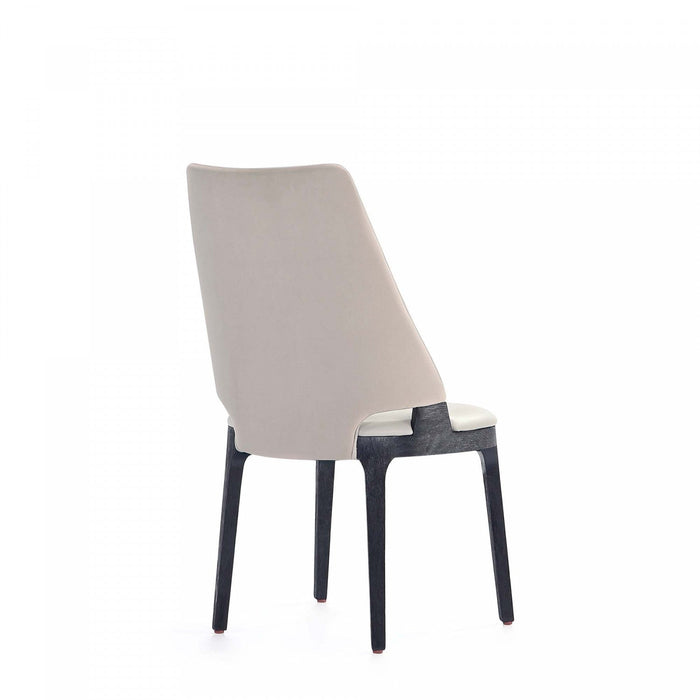 Kara Modern Wood Upholstered Dining Chair in Light Gray - Set of 4 