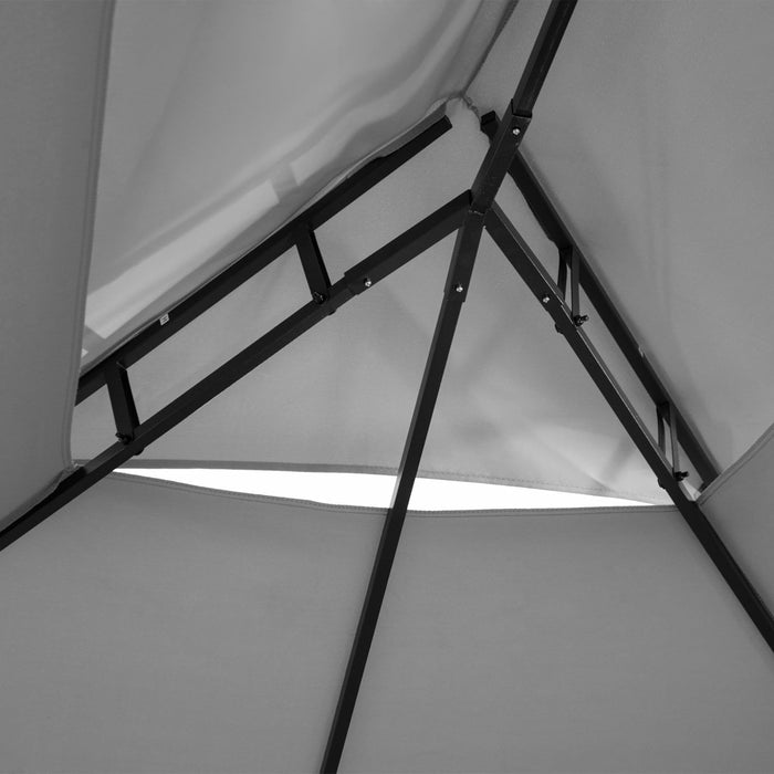 Outsunny 10' X 13' Patio Gazebo, Outdoor 2-tiers Garden Canopy Yard Sunshade Shelter With Curtains, 