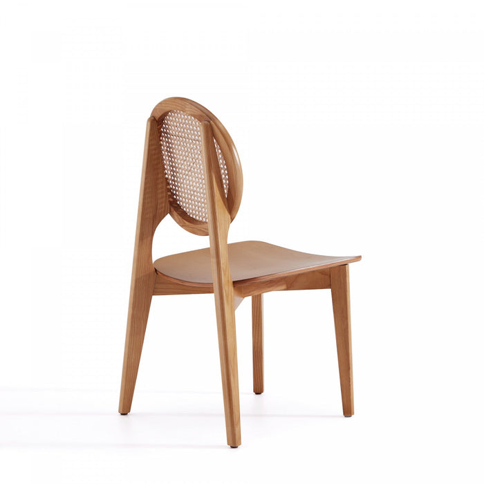 Versailles Industry Chic Wood Dining Chair in Natural - Set of 4 