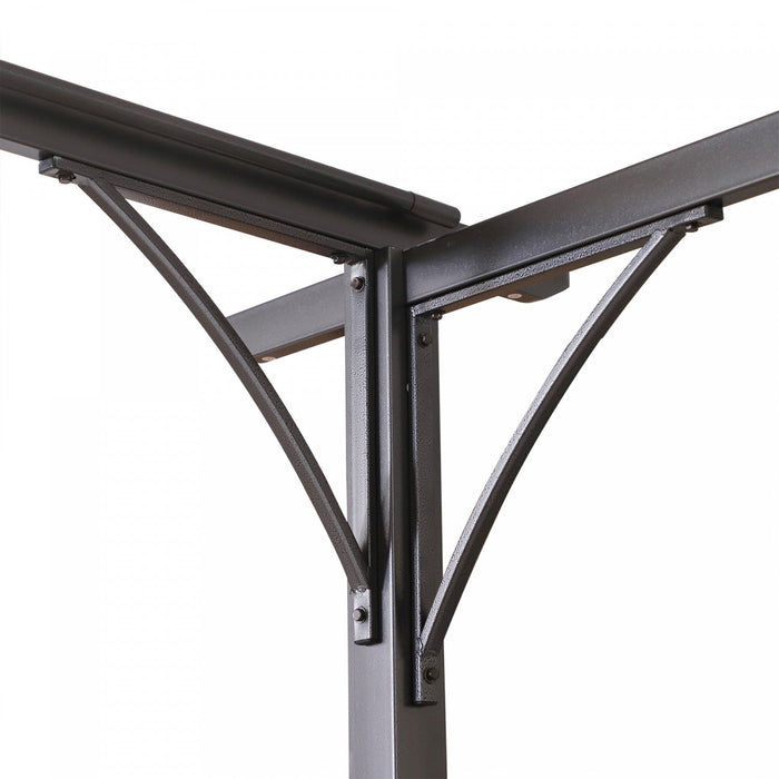 Outsunny 11.5' X 11.5' Outdoor Pergola,sun Shade Gazebo With Square Retractable Canopy For Garden, D