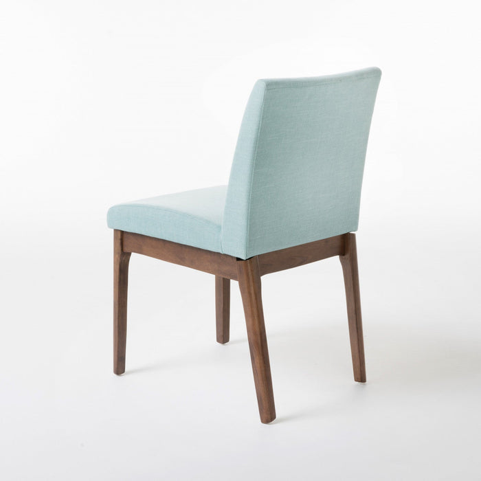 Anastasia Dining Chair Set Of 2 With Fabric Upholstery - Mint 