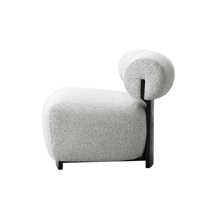 Bartow Mid-Century Modern Upholstered Lounge Chair in Ivory Multi - Set of 2 
