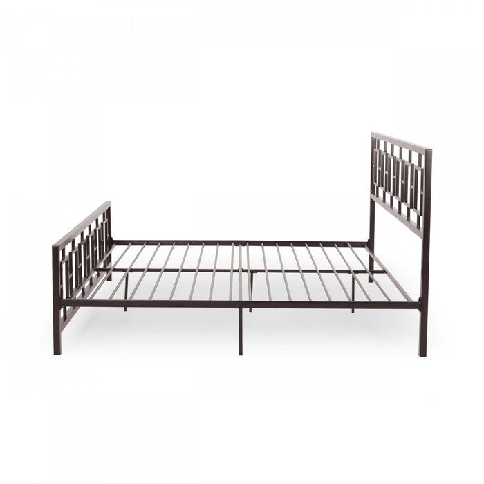 Henry Metal Bed Frame With Vintage Headboard,king Size,copper King Bed 