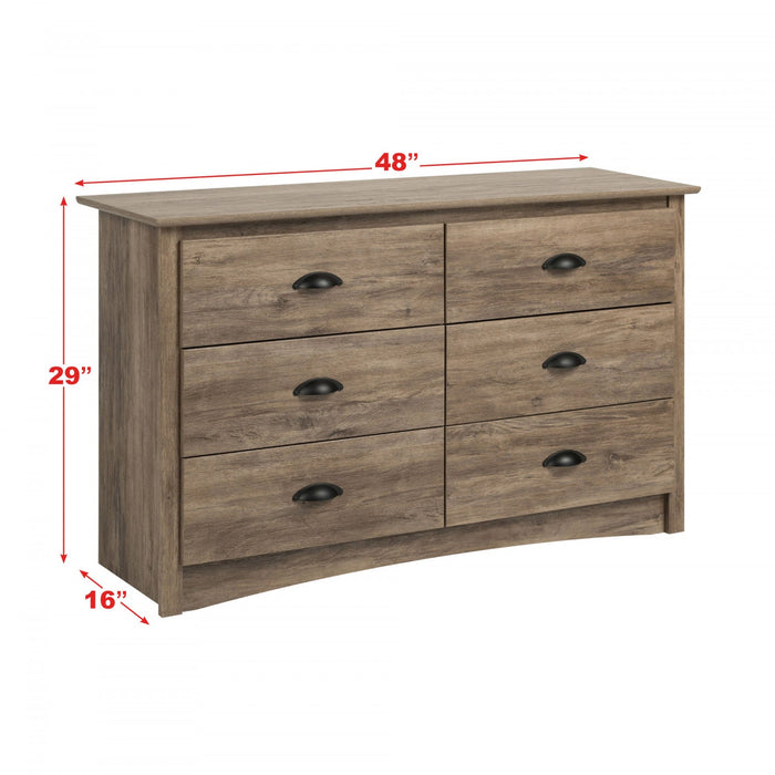 Salt Spring Kids 6-Drawer Dresser - Drifted Grey