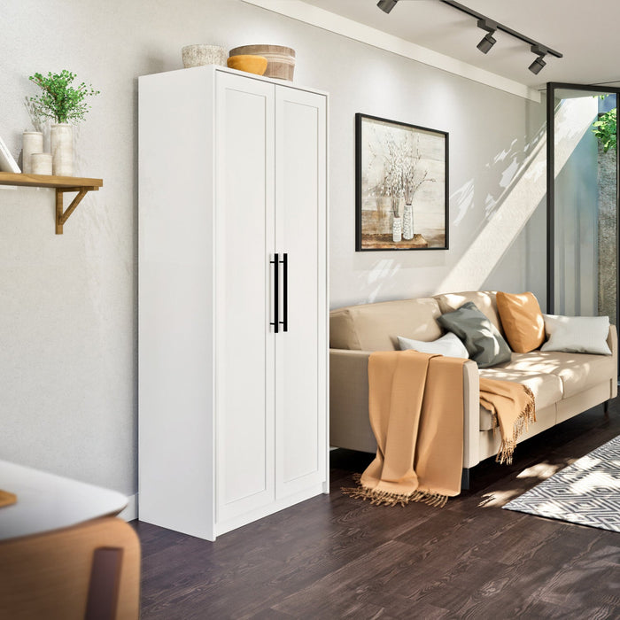 Elite Premium Home Accent Storage Cabinet with 5 Shelves - White