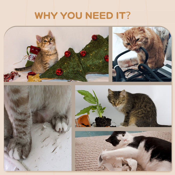 Pawhut Cat Wall Climber With Hammock, Scratching Post, 3 Steps, Jumping Platforms, Cat Wall Shelves 
