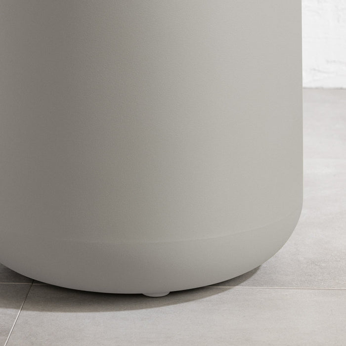 Dalya Round Patio Chairside Table - Greige