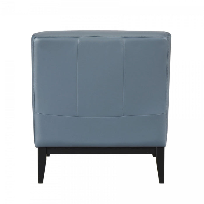 Murdock Accent Chair Blue Leather 