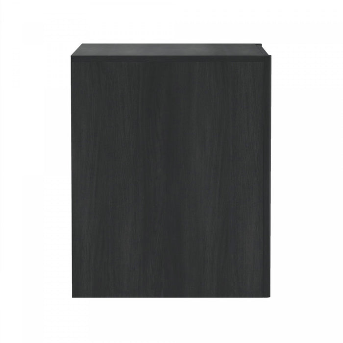 Linda Modern 24\" Nightstand in Charcoal Gray (2-Drawer) 