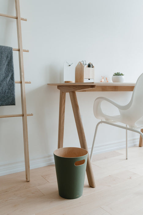 Umbra Woodrow Garbage Bin Trash Can - Spruce