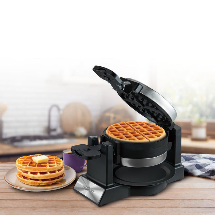 Salton Rotating Double Belgian Waffle Maker Cookware 